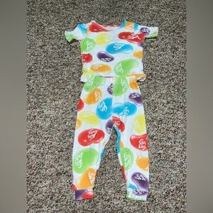 Boys, girls 2T Colorful Jelly Belly Pajama Set jelly beans outfit play fun